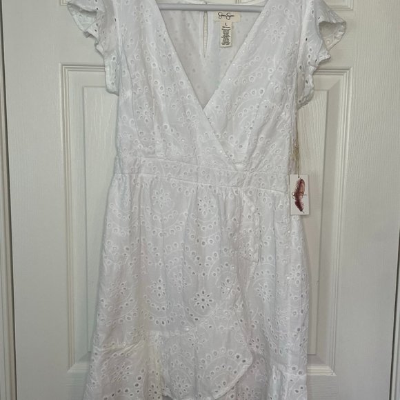 Jessica Simpson Summer White Eyelet Dress - Picture 1 of 4